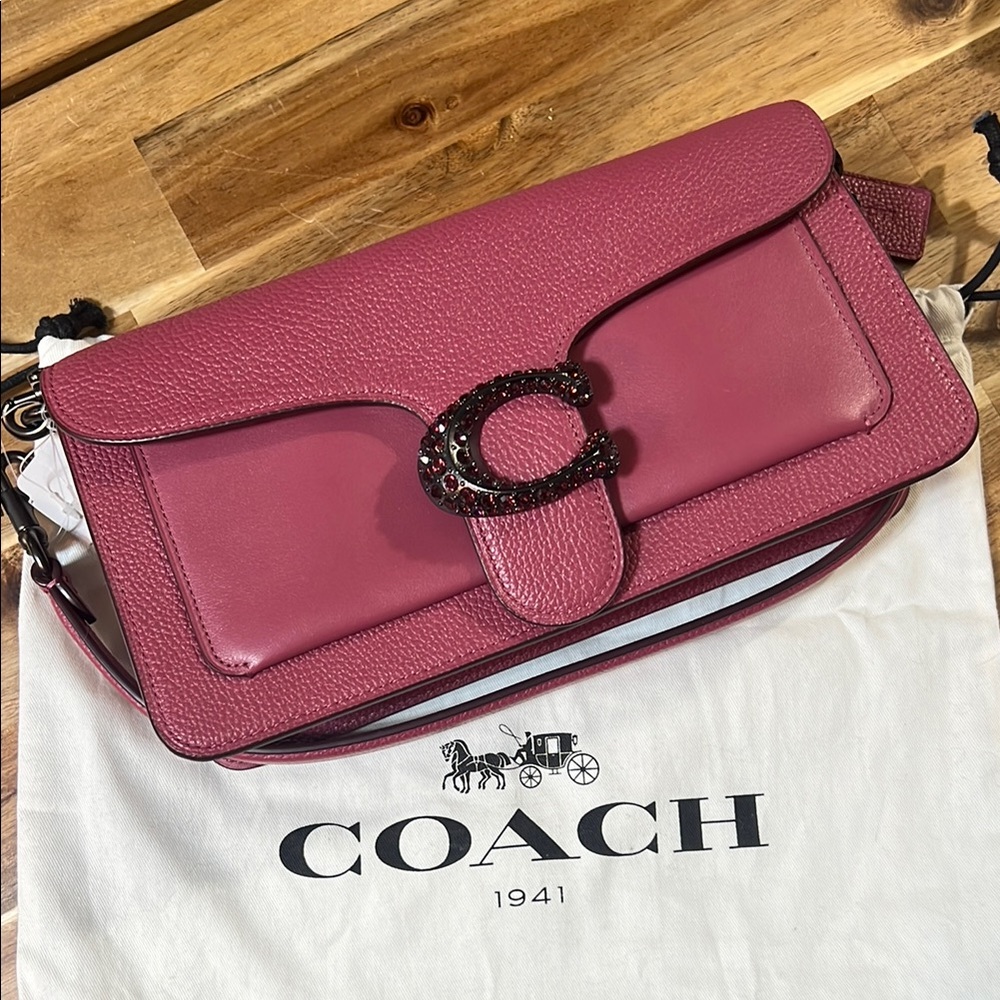 Coach Pink Leather Women's Bag Tabby